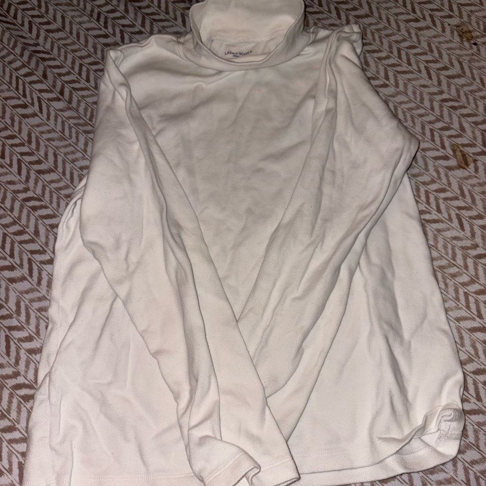 Laura Scott White Long Sleeve Top
